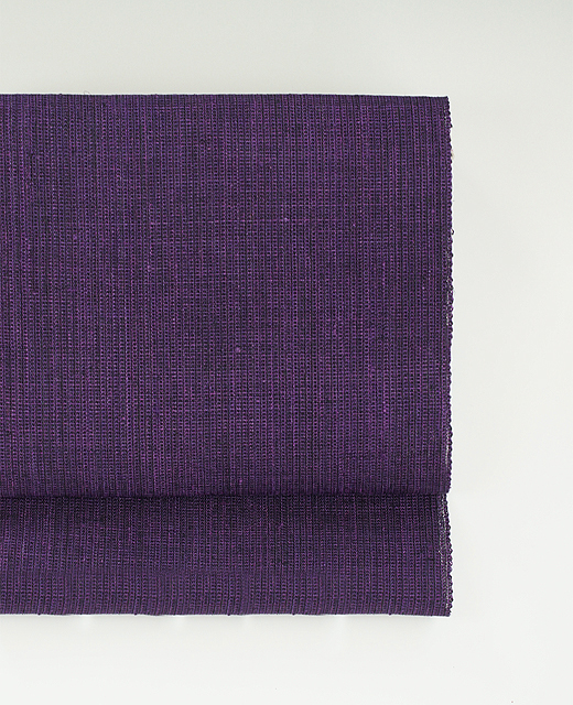 重要無形文化財：越後上布八寸名古屋帯『紫』