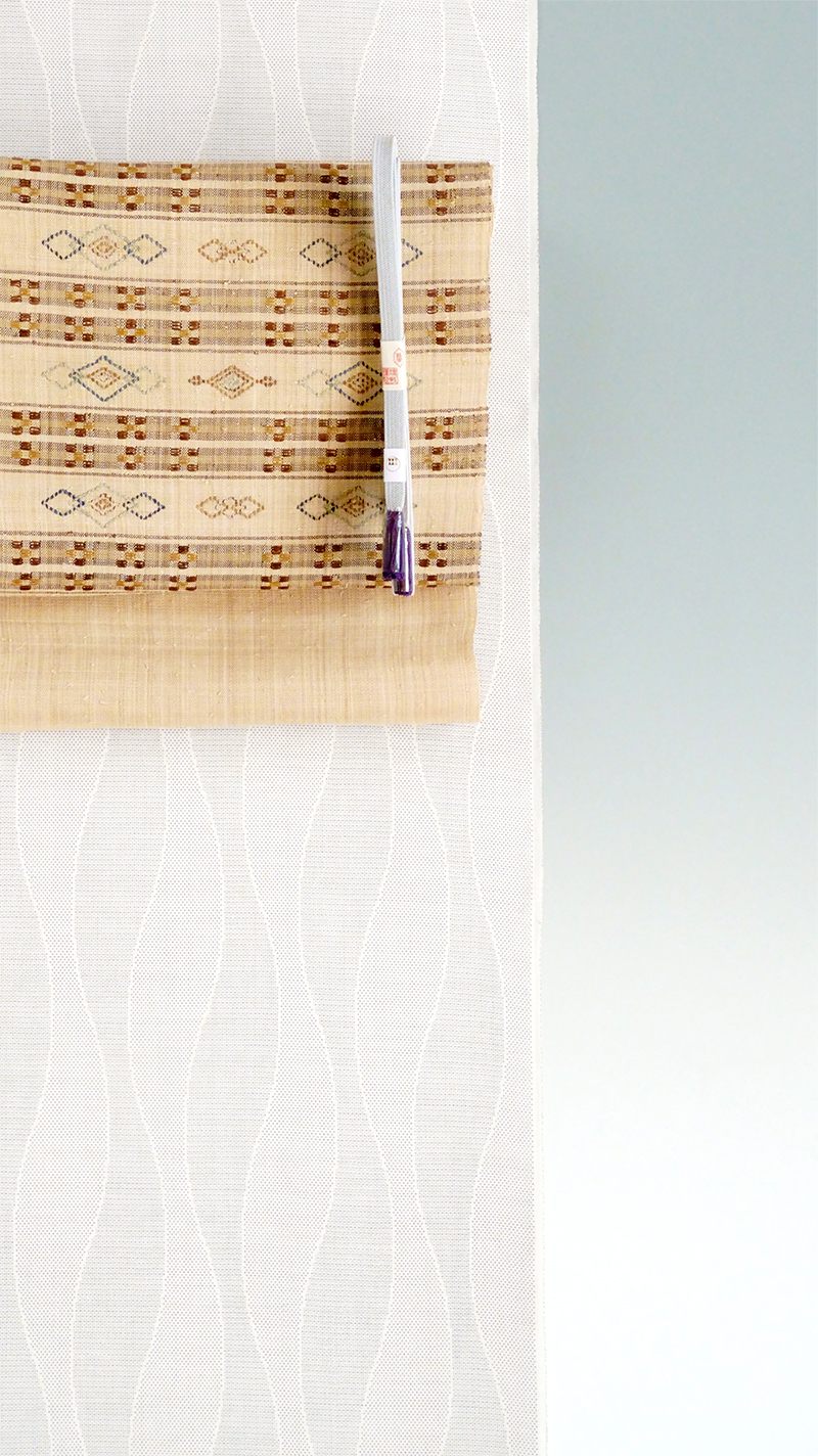喜如嘉の芭蕉布 八寸名古屋帯：花織 – 創作着物と帯の専門店 マルトヤ