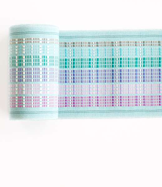 首里織：半巾帯(手織 道屯織)