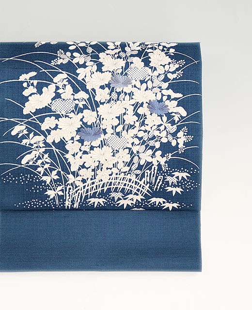 京都小阪：真糊糸目と京刺繍の染め帯『御所解模様』