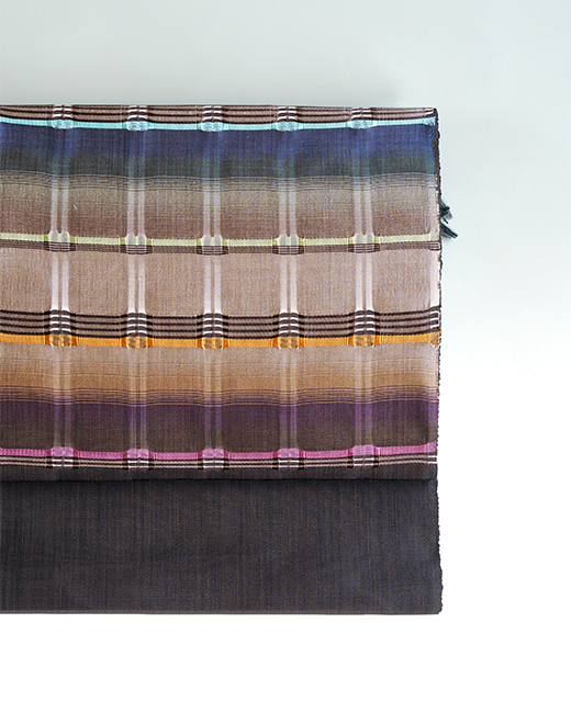 藤山千春 制作：草木染め手織 吉野間道 九寸名古屋帯