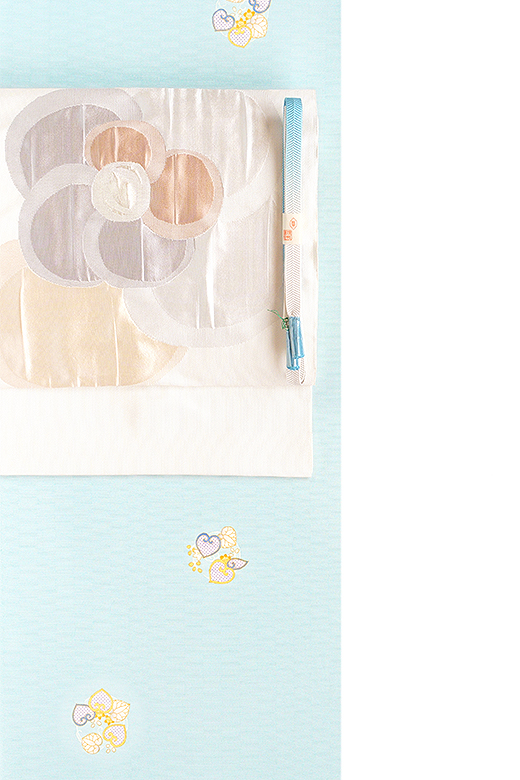 工芸キモノ野口：小紋『葵の丸模様』