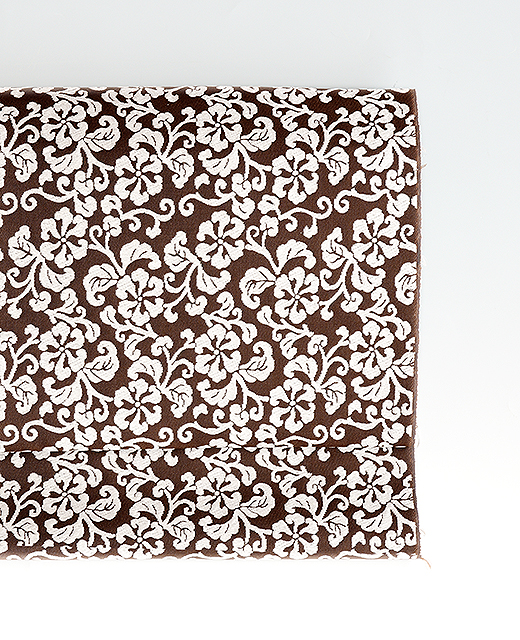 洛風林 制作：高麗織 九寸名古屋帯『丁字唐草(栗)』