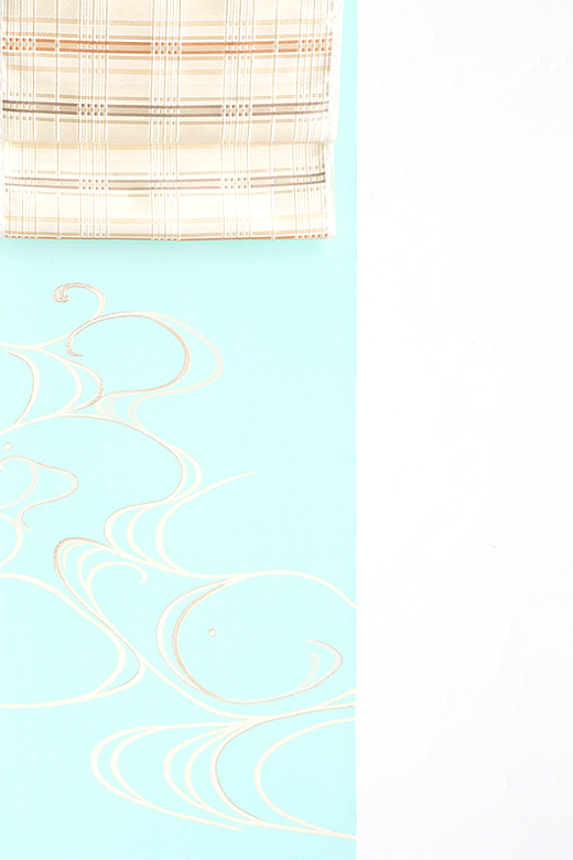 京都  一ノ橋 : 真糊糸目と京刺繍 付下『琳派観世水』